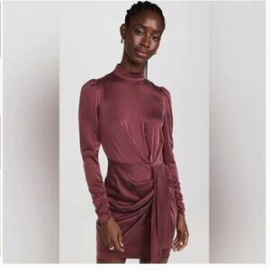 Zimmermann | Dresses | Zimmermann Burgundy Flutter Sleeve Silk Mini Dress |  Poshmark